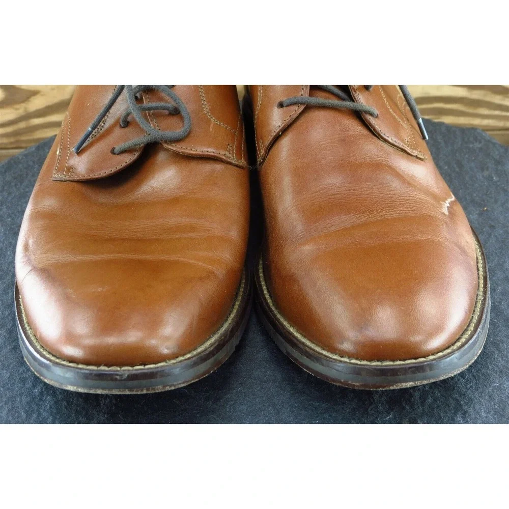 14th Union Shoes Sz 9.5 M Brown Derby Oxfords Leather Men 58665‎